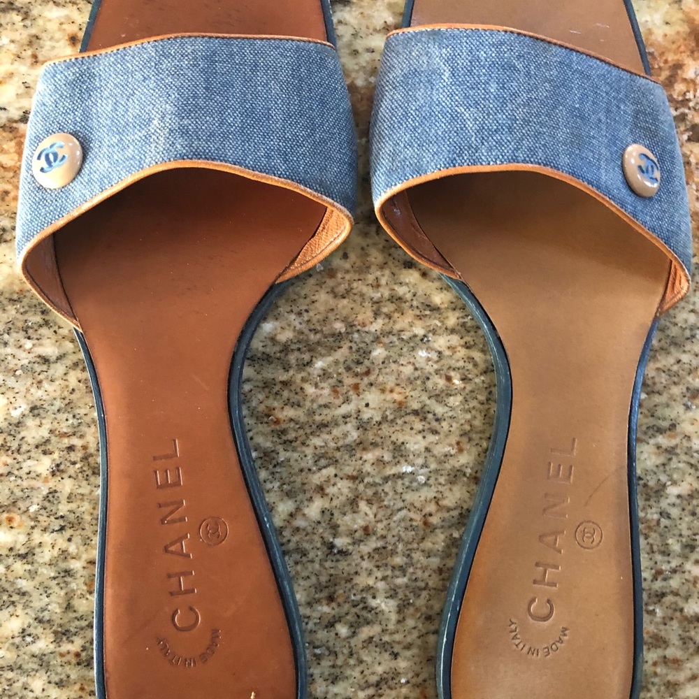 Chanel denim sandals 👡❤️ - Picture 6 of 6